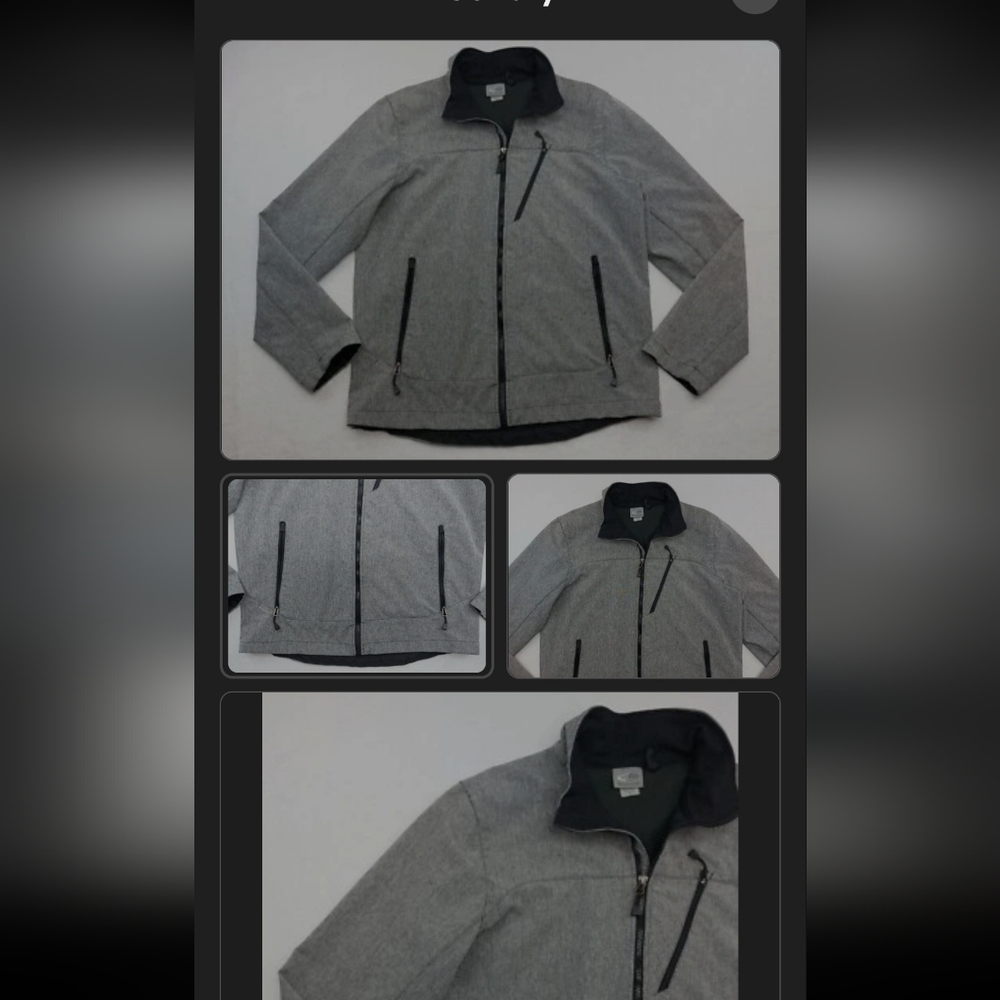 Men’s CHAMPION  Zippered All-Weatherproof Jacket Color: Gray
